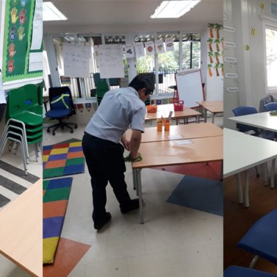 Limpieza de preescolar en Panamá